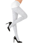 White Glitter Tights - Adult