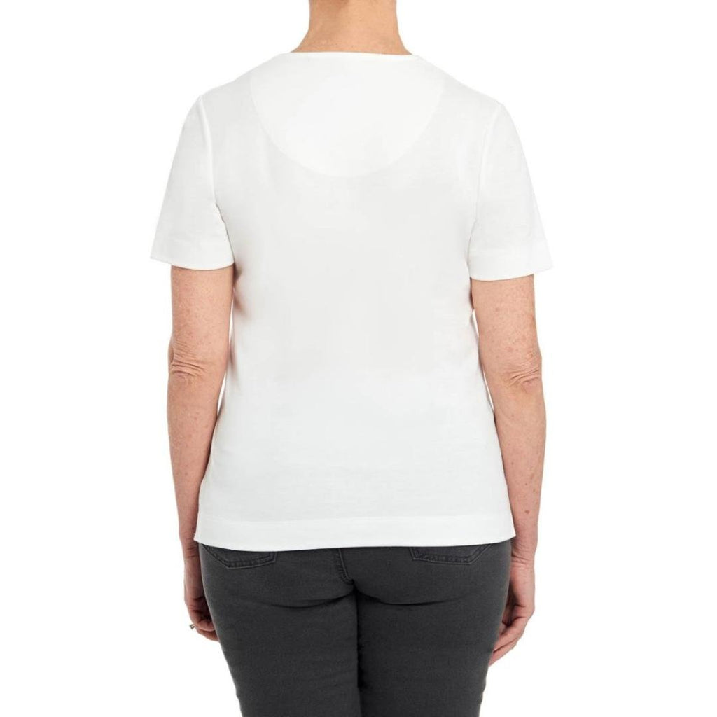 TIGI Circle Neckline Top - Ivory - Beales department store