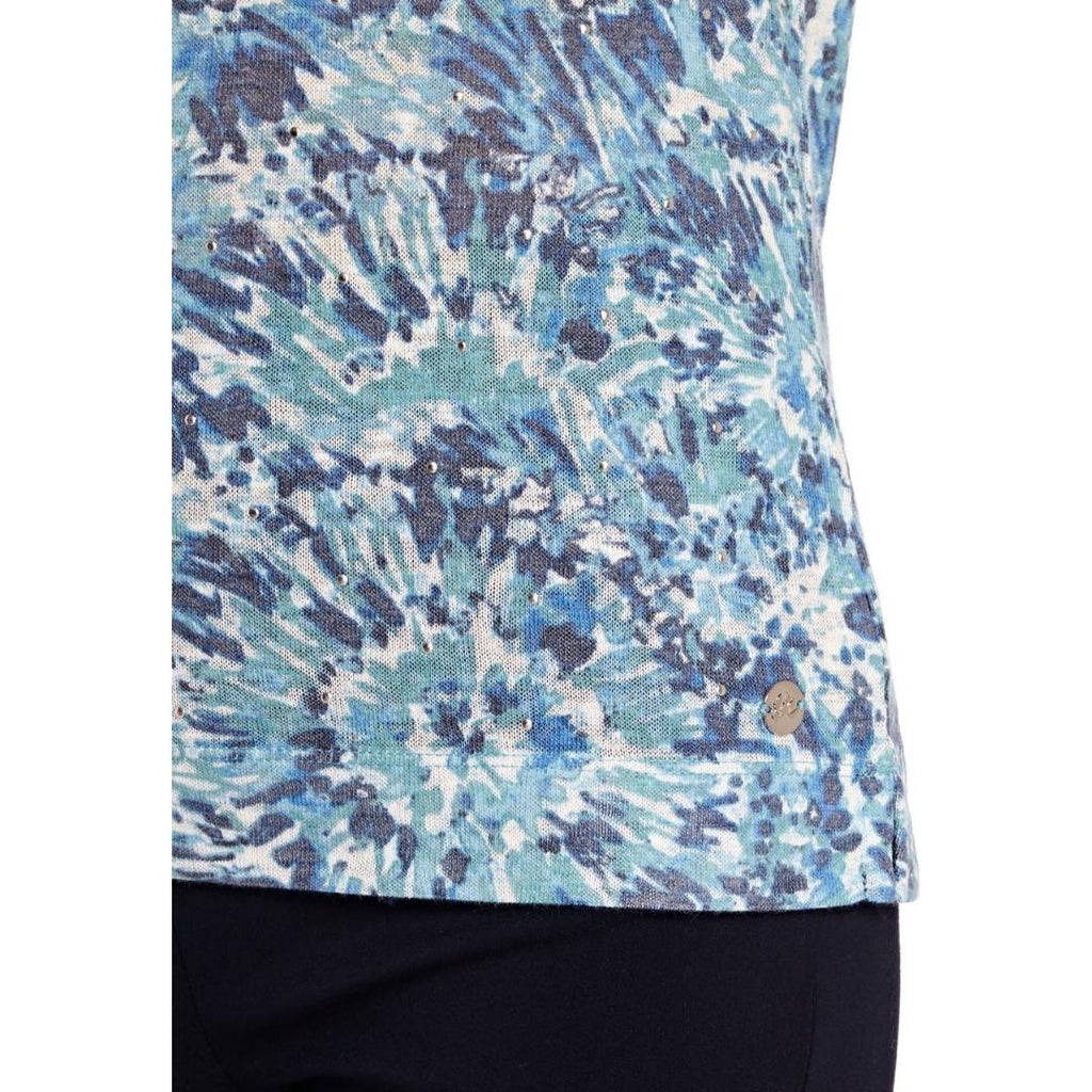 TIGI Lagoon Printed V - Neck Top - Beales department store