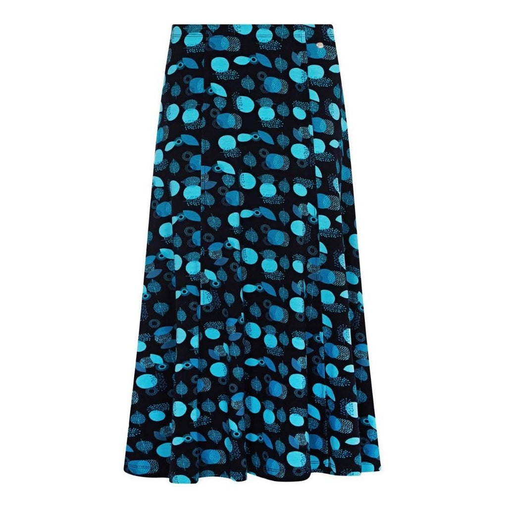 TIGI Navy Leaf-Print Skirt Short - Beales department store