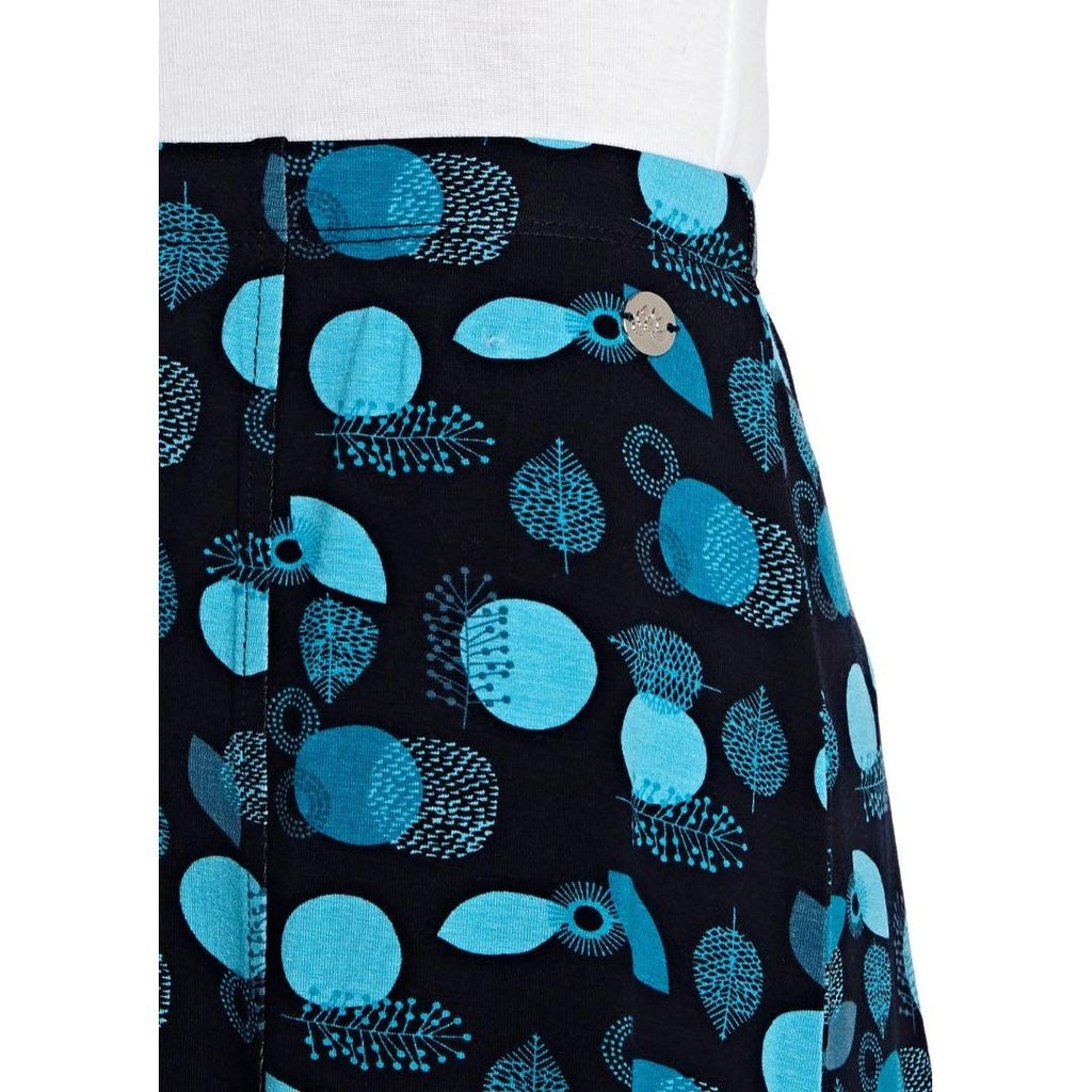 TIGI Navy Leaf-Print Skirt Short - Beales department store