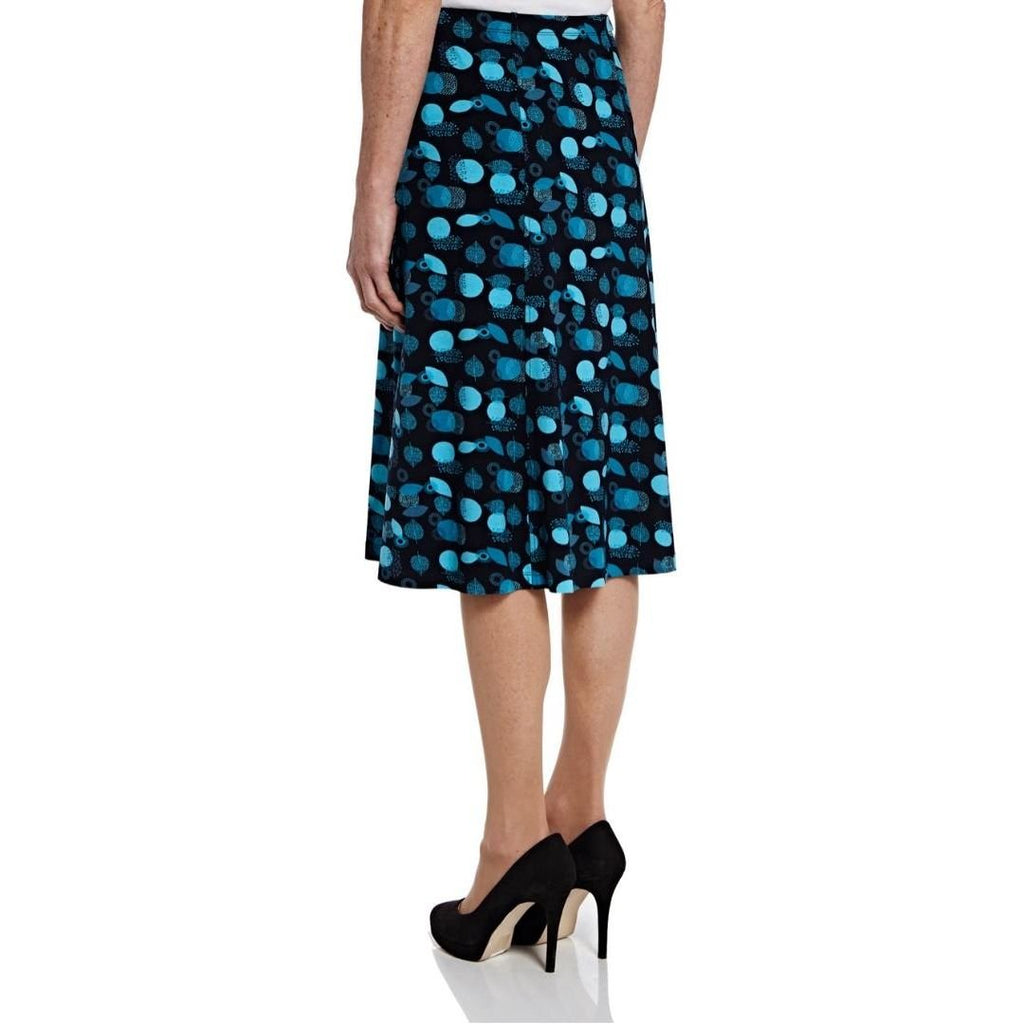 TIGI Navy Leaf-Print Skirt Short - Beales department store