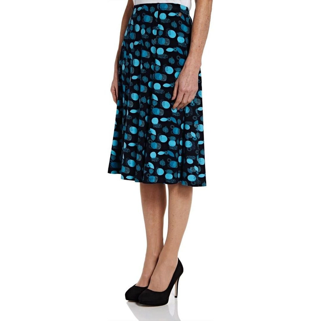 TIGI Navy Leaf-Print Skirt Short - Beales department store