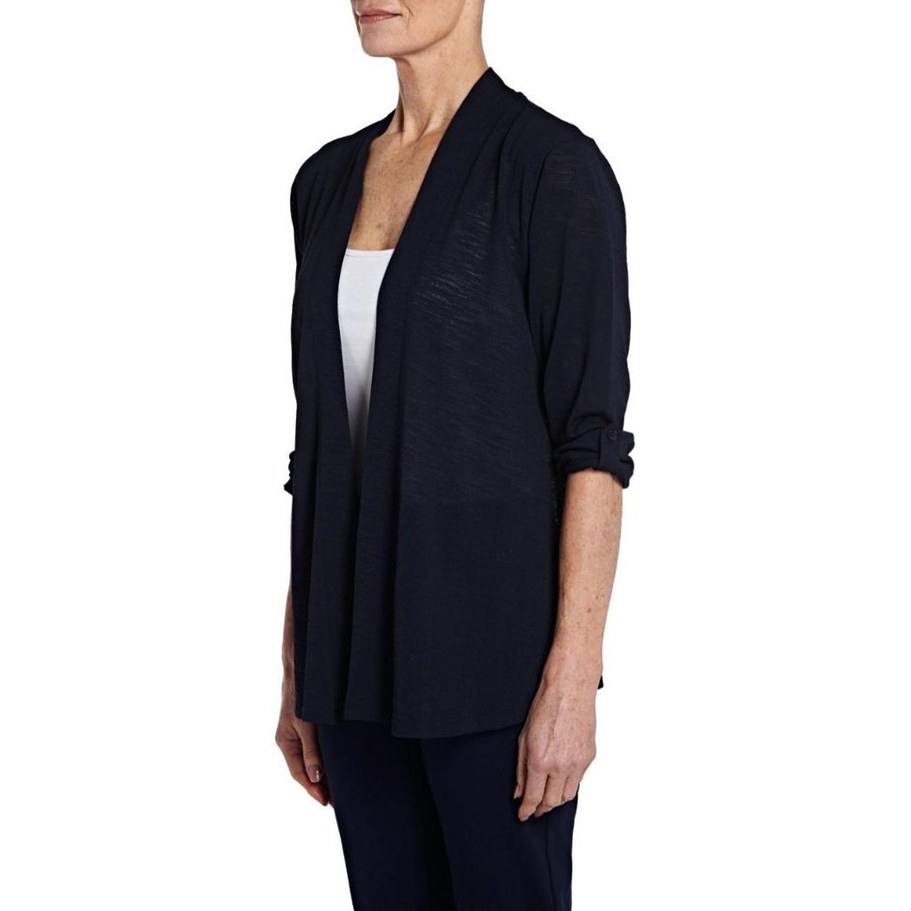 TIGI Navy Open Front Shrug - Beales department store