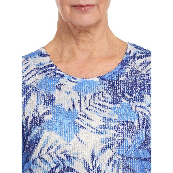 TIGI Printed Mesh Top - Ultramarine - Beales department store