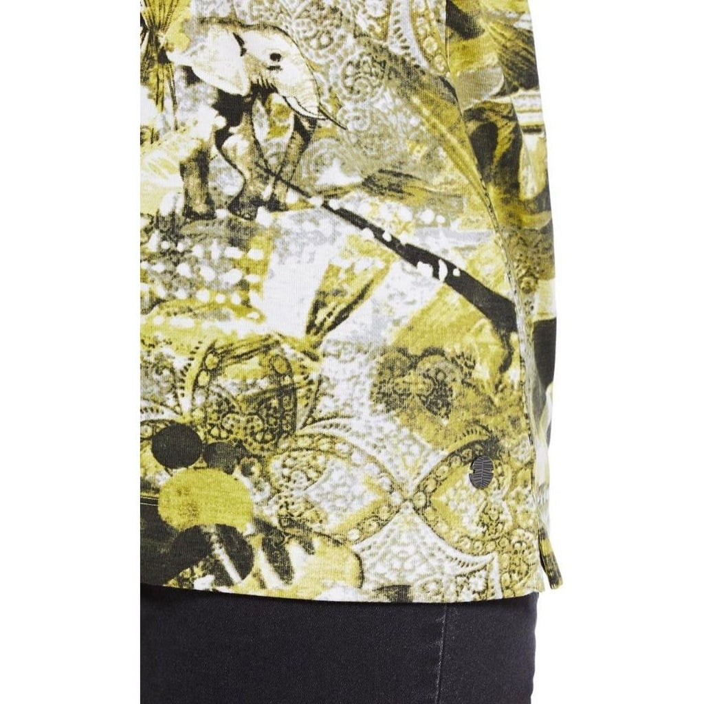 TIGI Ribbed Jungle-Print Top - Beales department store