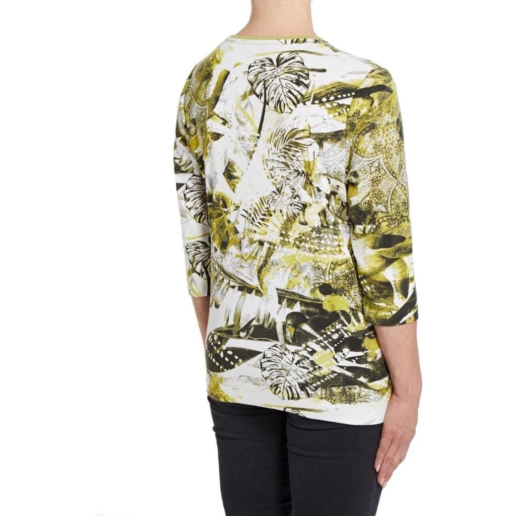 TIGI Ribbed Jungle-Print Top - Beales department store