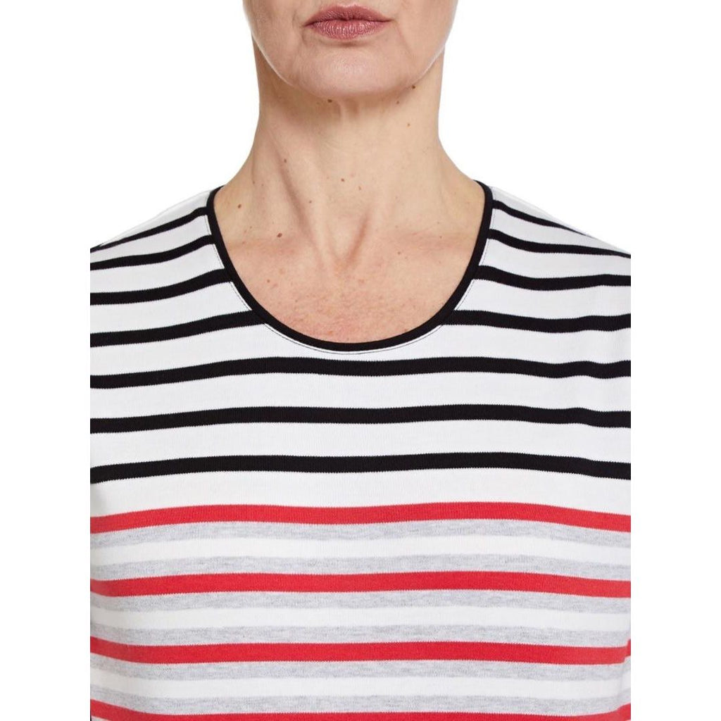 TIGI Striped Round Neck Top - Beales department store