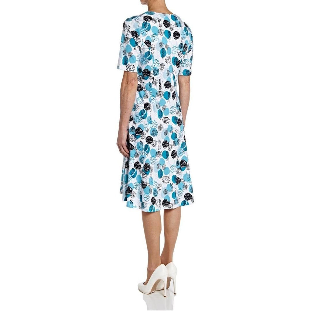 TIGI White Circle Print Dress - Beales department store