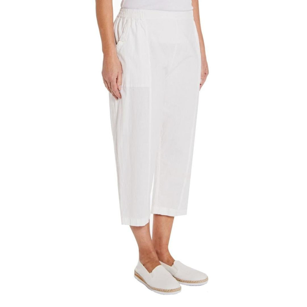 TIGI White Cotton Cropped Trousers - Beales department store