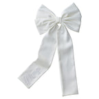 Cream Satin Embroidered 'Mrs' Hair Bow- 5 Inner Pack