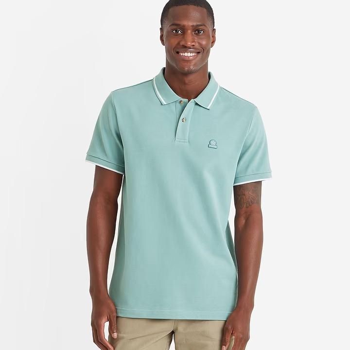 Tog 24 Binsoe Mens Polo - Muted Teal - Beales department store