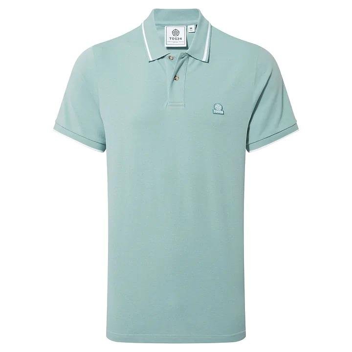 Tog 24 Binsoe Mens Polo - Muted Teal - Beales department store