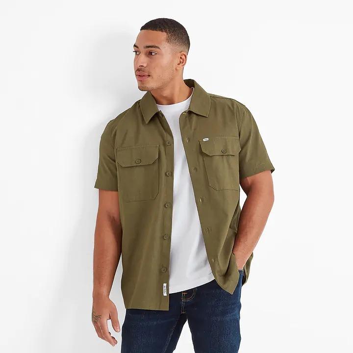 Tog 24 Cody Mens Overshirt - Khaki - Beales department store