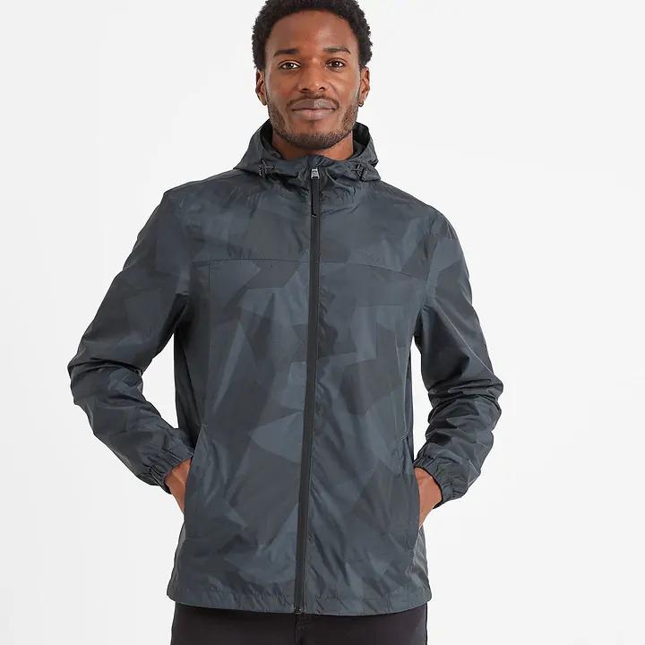 Tog 24 Craven Mens Waterproof Packaway Jacket - Dark Indigo Block Camo Print - Beales department store