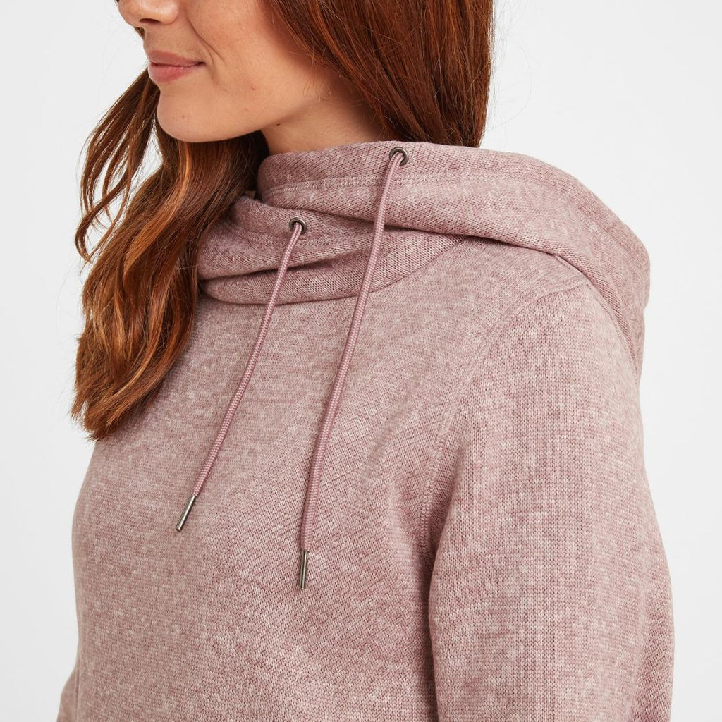 TOG24 Acer Knitlook Fleece Hoody - Faded Pink - Beales department store