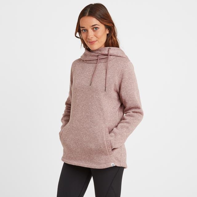 TOG24 Acer Knitlook Fleece Hoody - Faded Pink - Beales department store