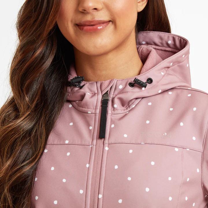 TOG24 Addingham Womens Softshell Hoody - Faded Pink Spot - Beales department store