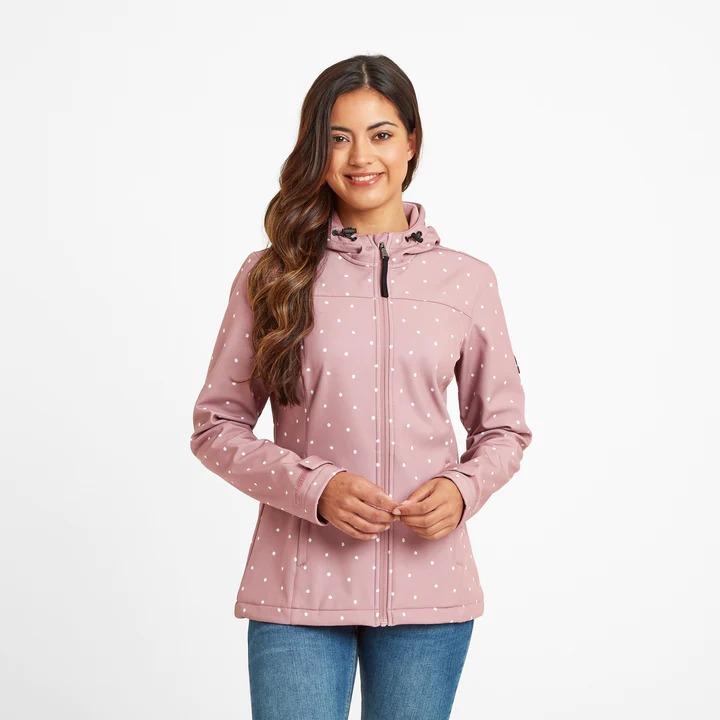 TOG24 Addingham Womens Softshell Hoody - Faded Pink Spot - Beales department store