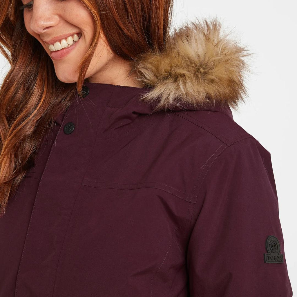 TOG24 Alderidge Womens Waterproof Parka - Aubergine - Beales department store