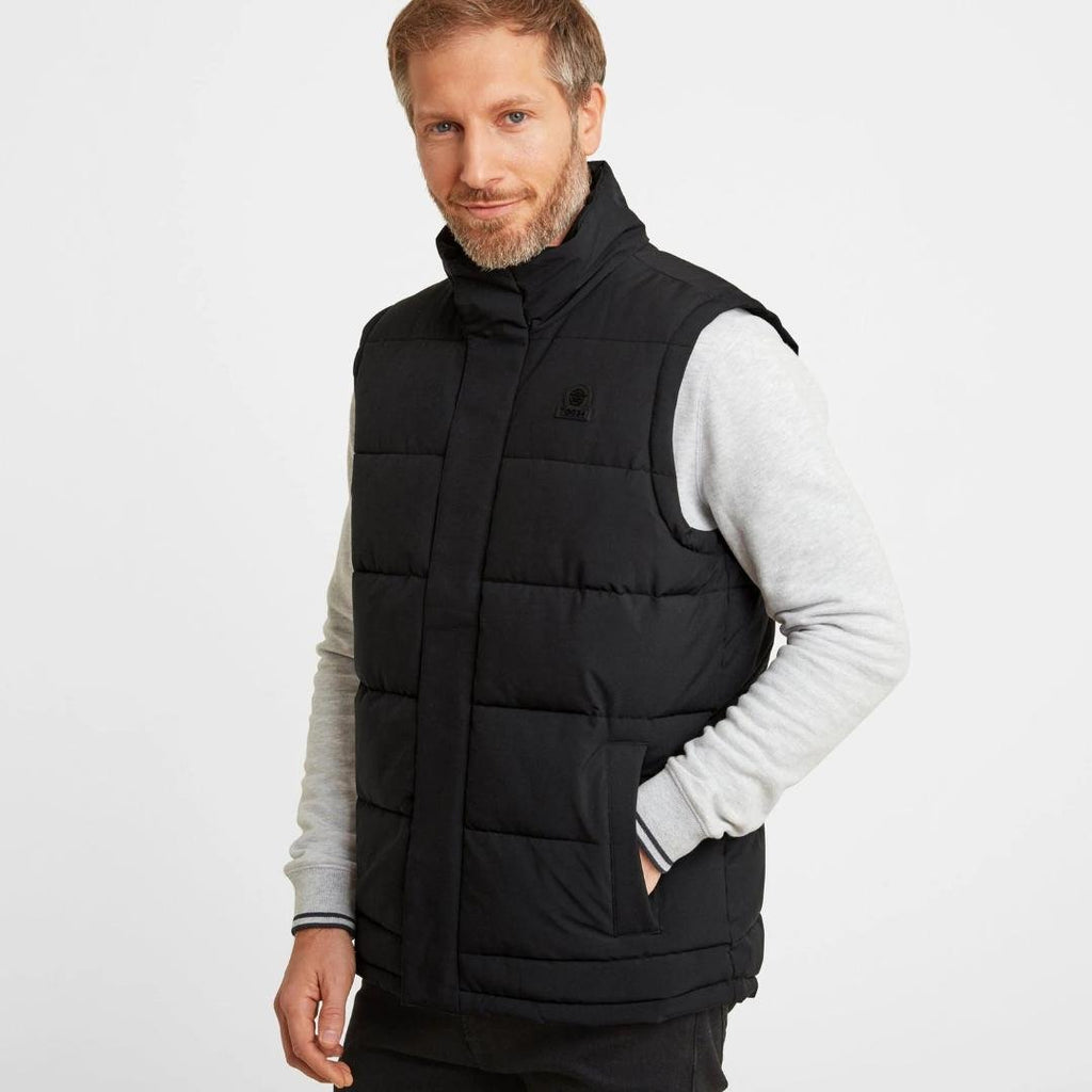Tog24 Barmston Mens Insulated Gilet - Black - Beales department store