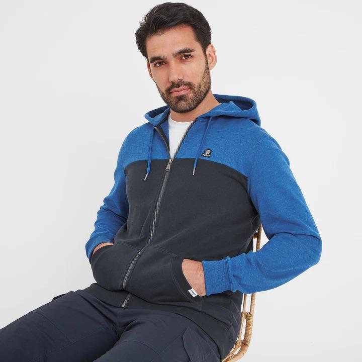 TOG24 Boyce Mens Hoody - Dark Indigo/Sapphire Blue Marl - Beales department store