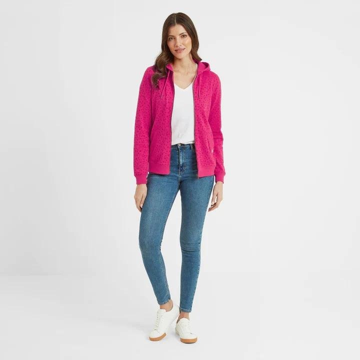 TOG24 Carys Womens Zip Hoody - Magenta Pink - Beales department store