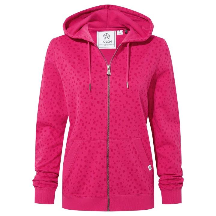 TOG24 Carys Womens Zip Hoody - Magenta Pink - Beales department store