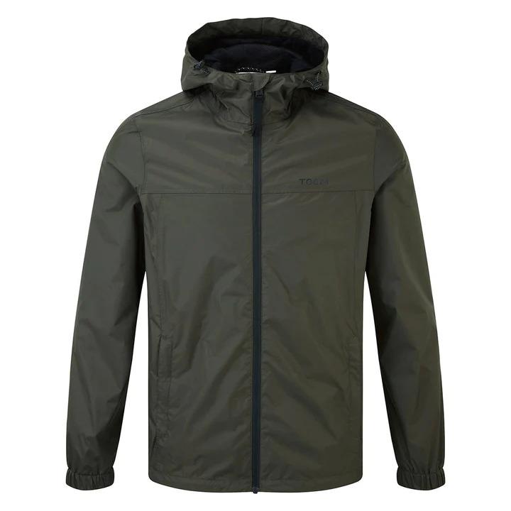 TOG24 Craven Mens Waterproof Packaway Jacket - Dark Khaki - Beales department store