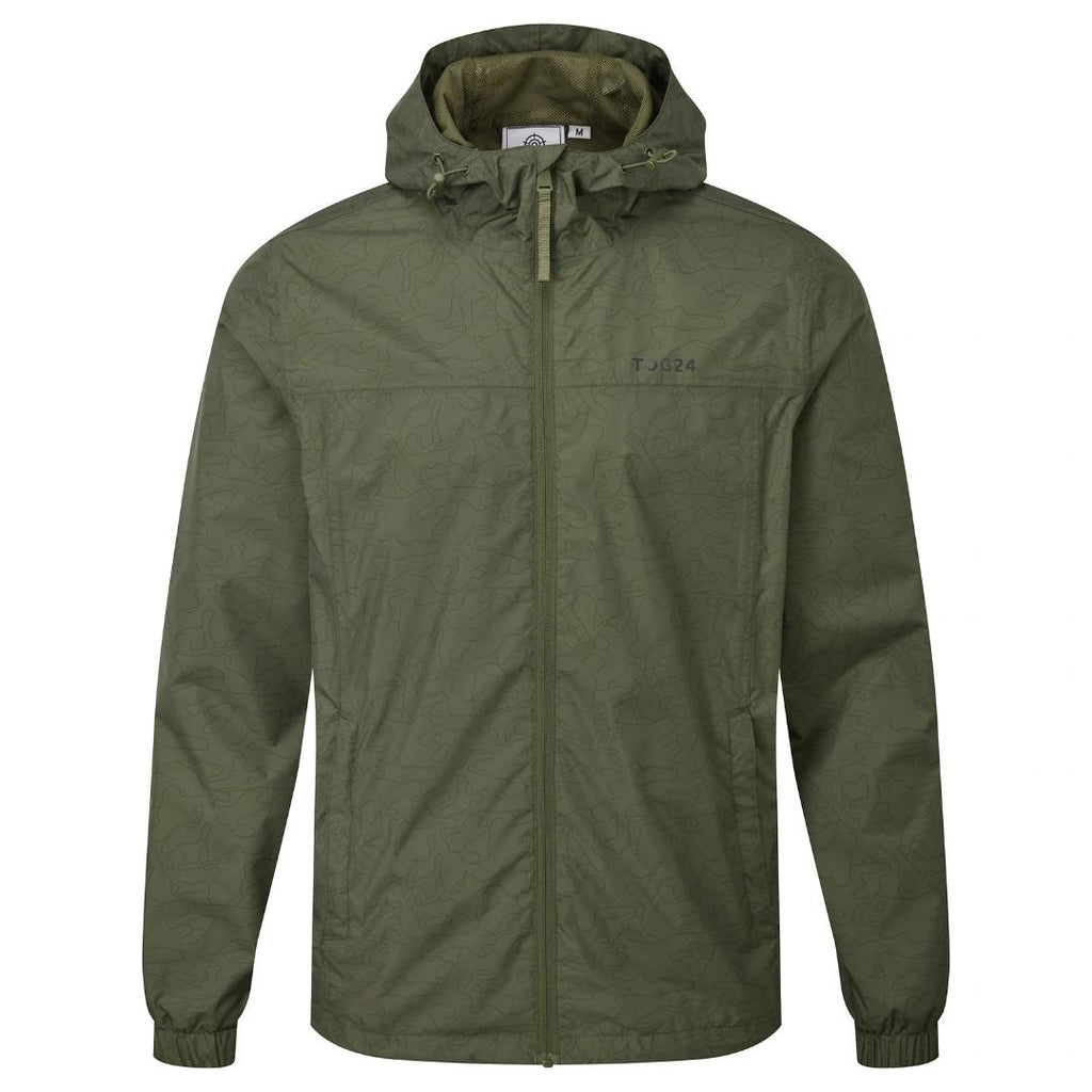 Tog24 Craven Mens Waterproof Packaway Jacket - Khaki Outline Camo - Beales department store