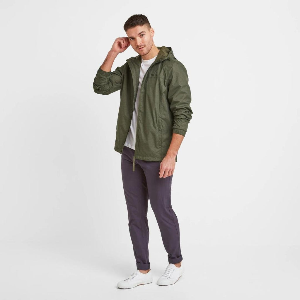 Tog24 Craven Mens Waterproof Packaway Jacket - Khaki Outline Camo - Beales department store