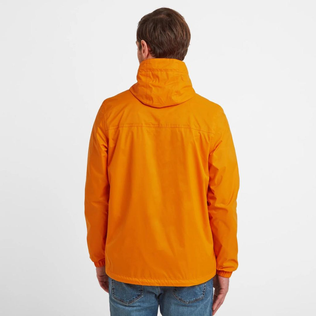 Tog24 Craven Mens Waterproof Packaway Jacket - Orange Sunset - Beales department store