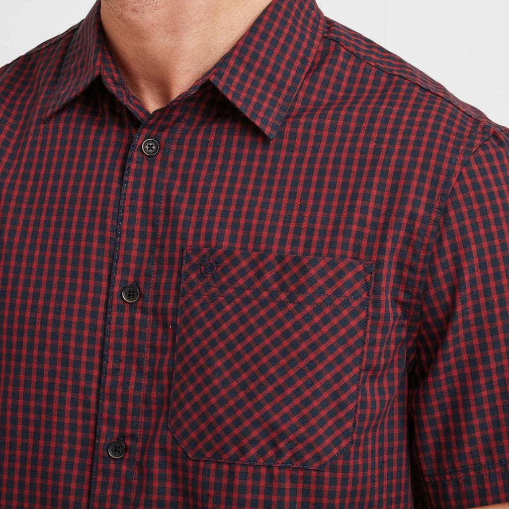 Tog24 Foster Mens Check Shirt - Rio Red - Beales department store