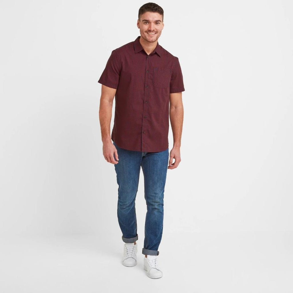 Tog24 Foster Mens Check Shirt - Rio Red - Beales department store