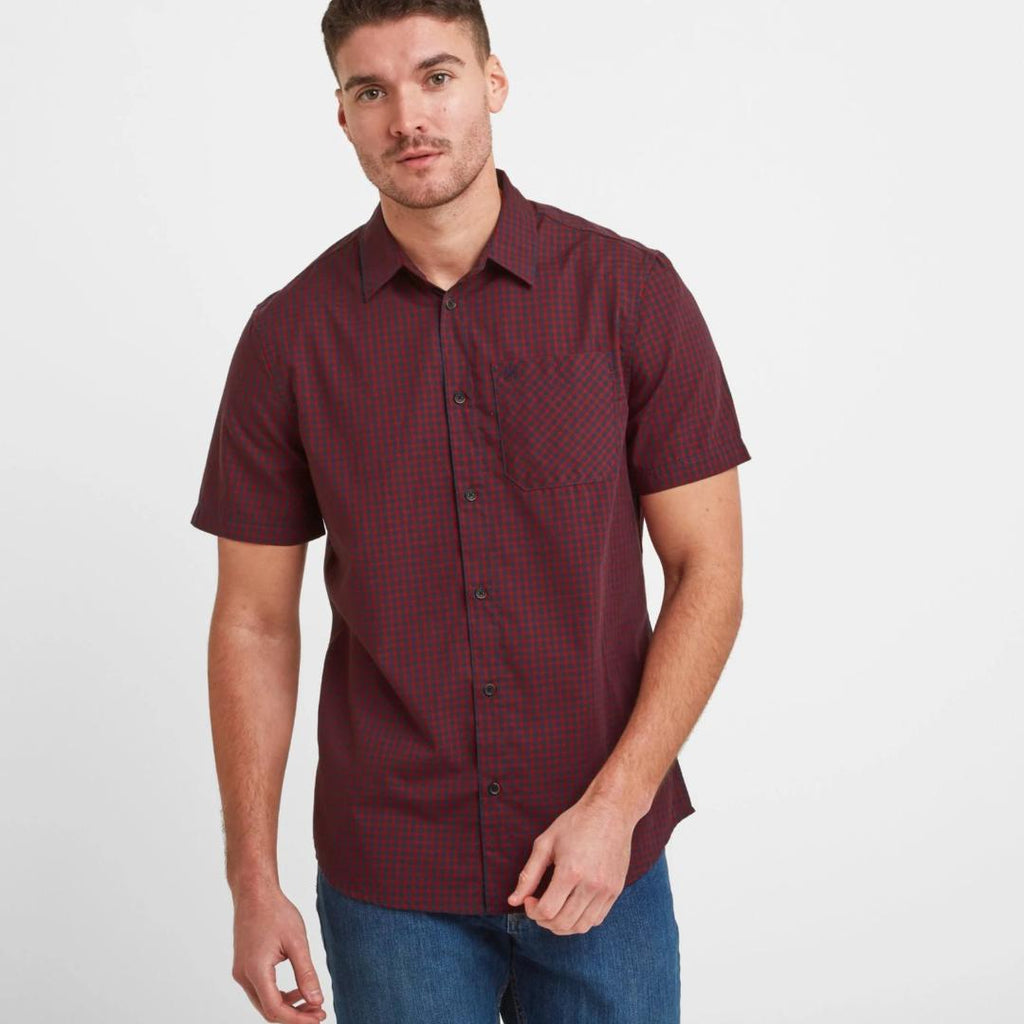 Tog24 Foster Mens Check Shirt - Rio Red - Beales department store