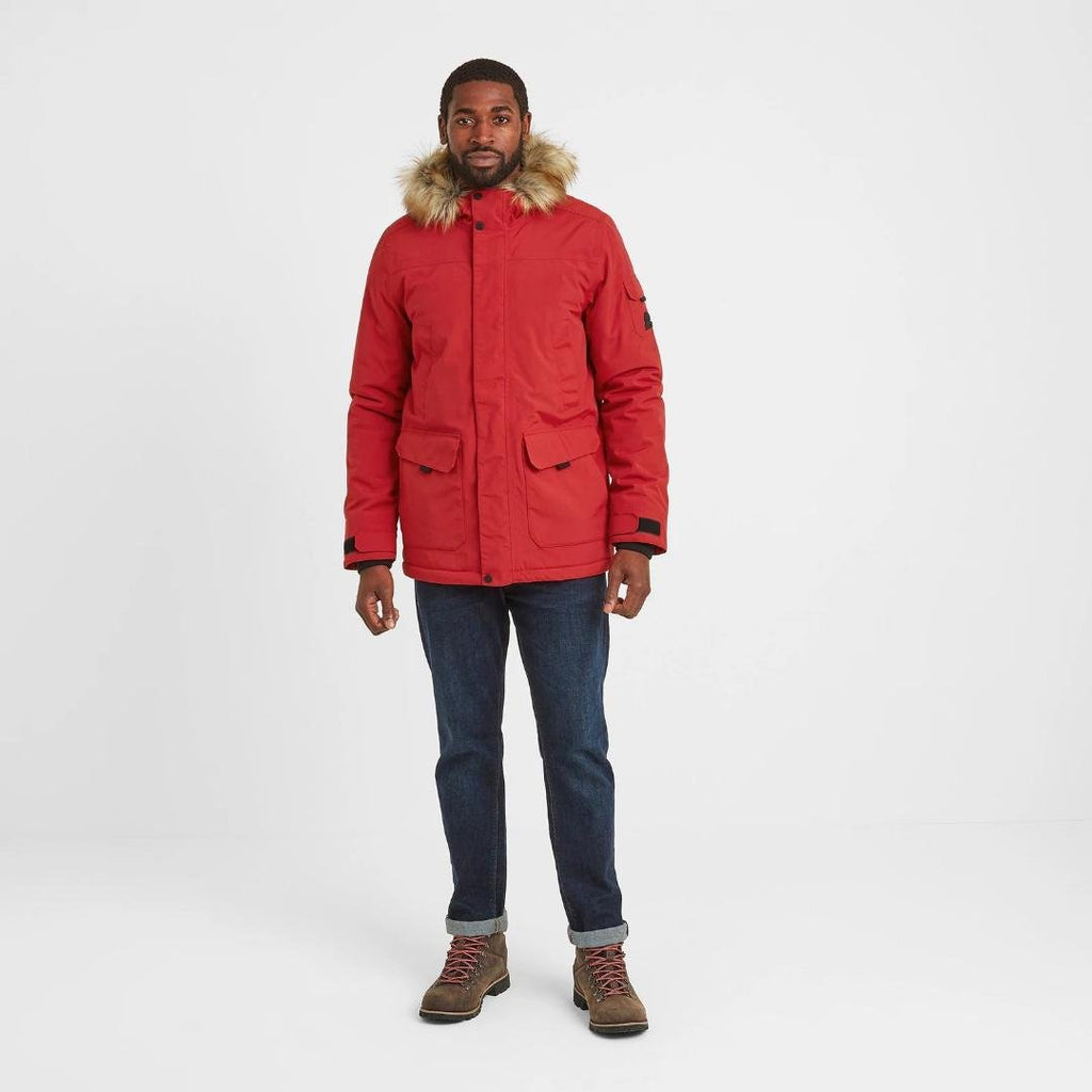 Tog24 Garrick Mens Waterproof Parka - Chilli Red - Beales department store