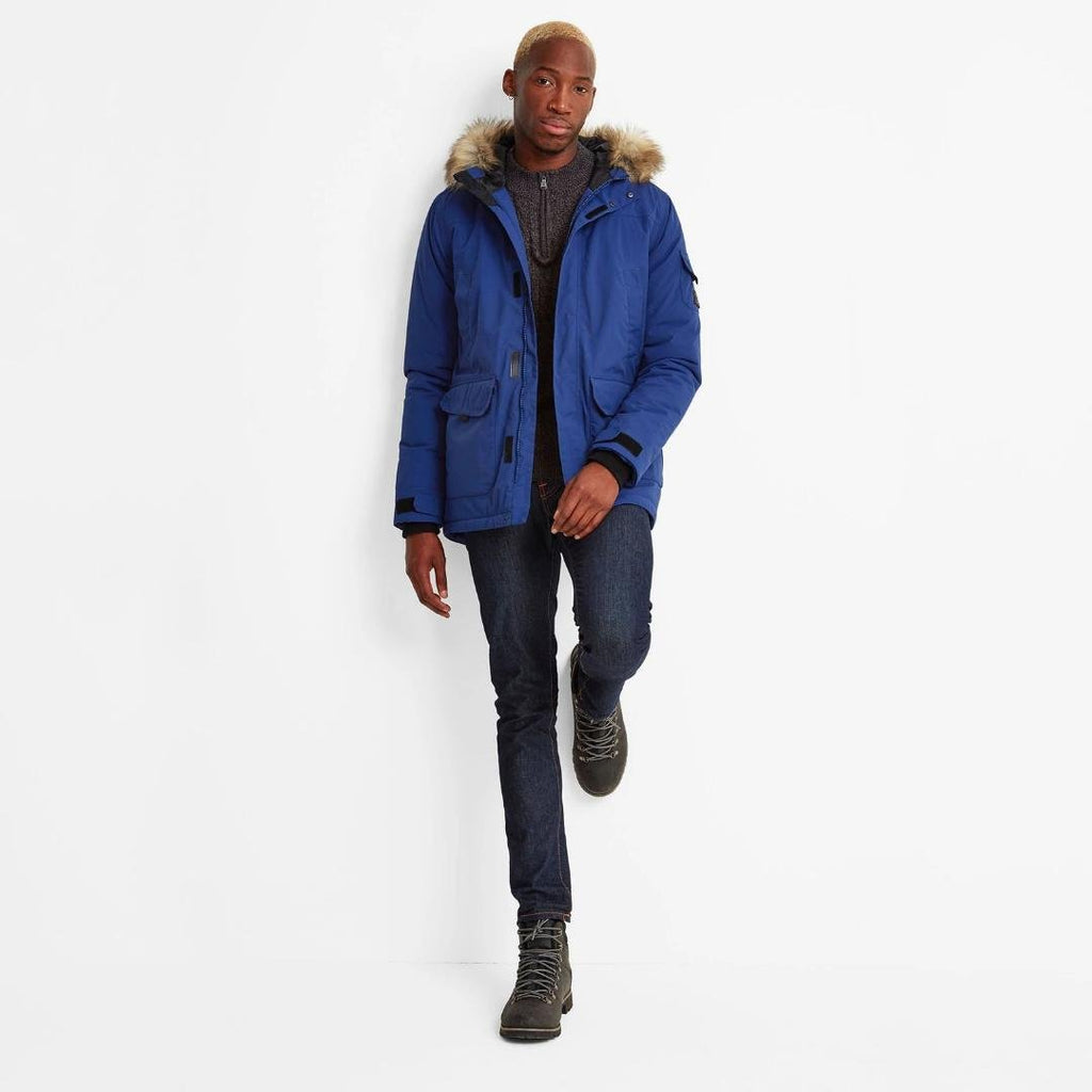 Tog24 Garrick Mens Waterproof Parka - Night Blue - Beales department store