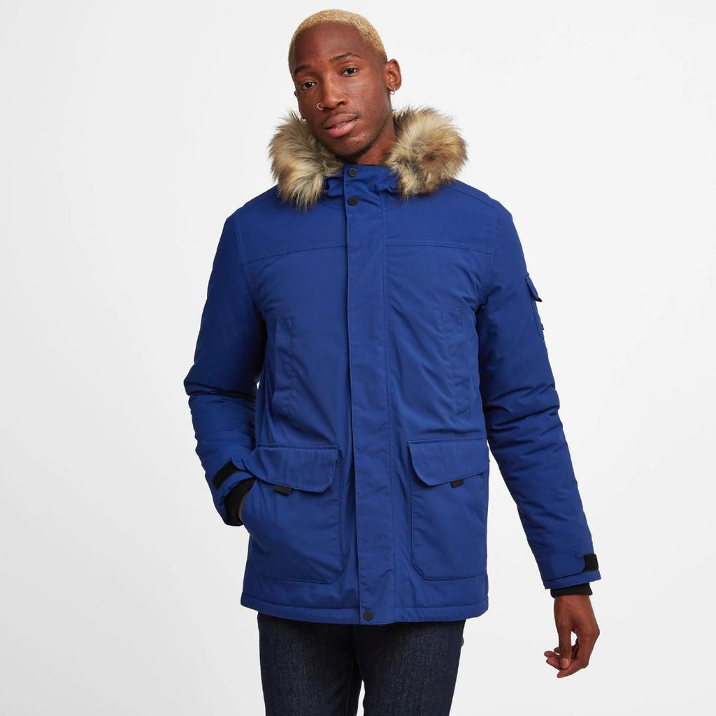 Tog24 Garrick Mens Waterproof Parka - Night Blue - Beales department store