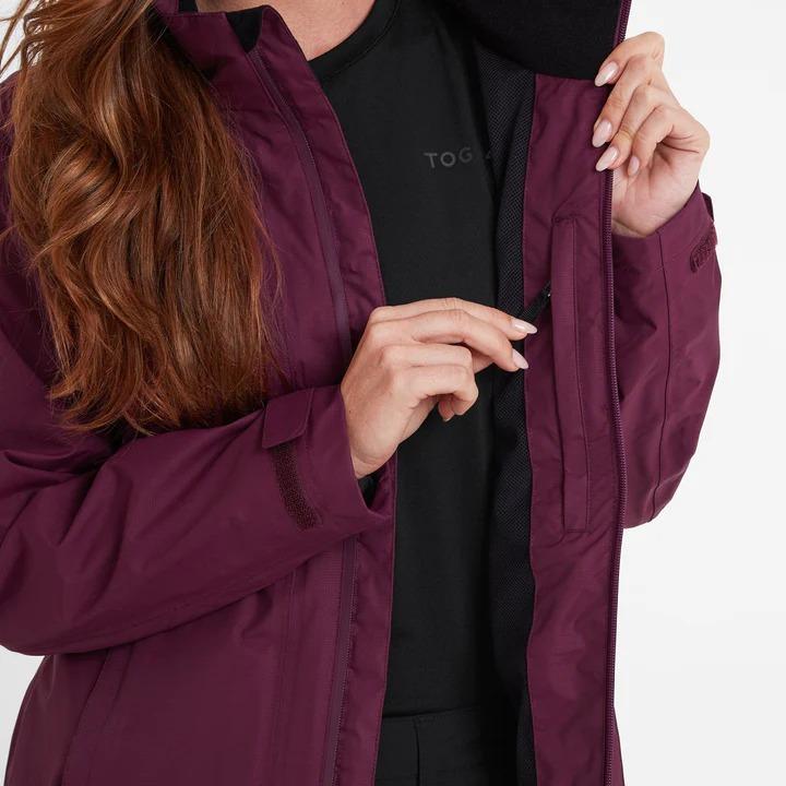 TOG24 Gribton Womens Waterproof Jacket - Dark Purple - Beales department store