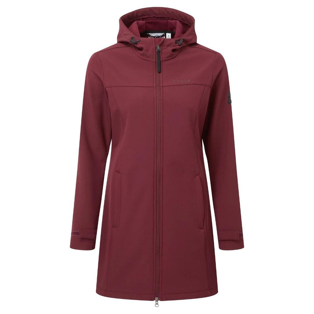 Tog24 Keld Womens Softshell Long Jacket - Rioja - Beales department store
