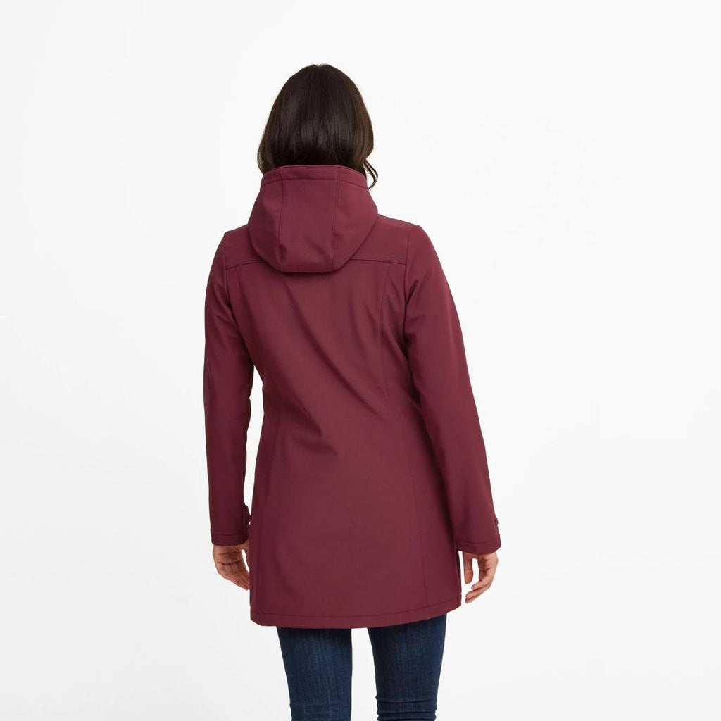 Tog24 Keld Womens Softshell Long Jacket - Rioja - Beales department store