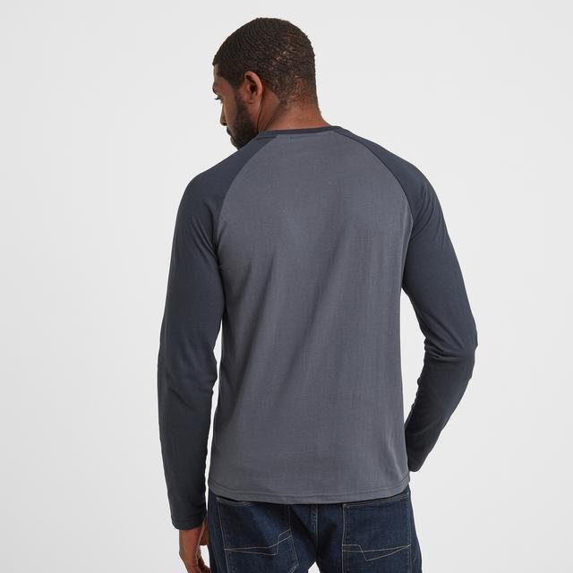 TOG24 Kennett Long Sleeve Raglan T-Shirt - Washed Blue/Dark Indigo - Beales department store