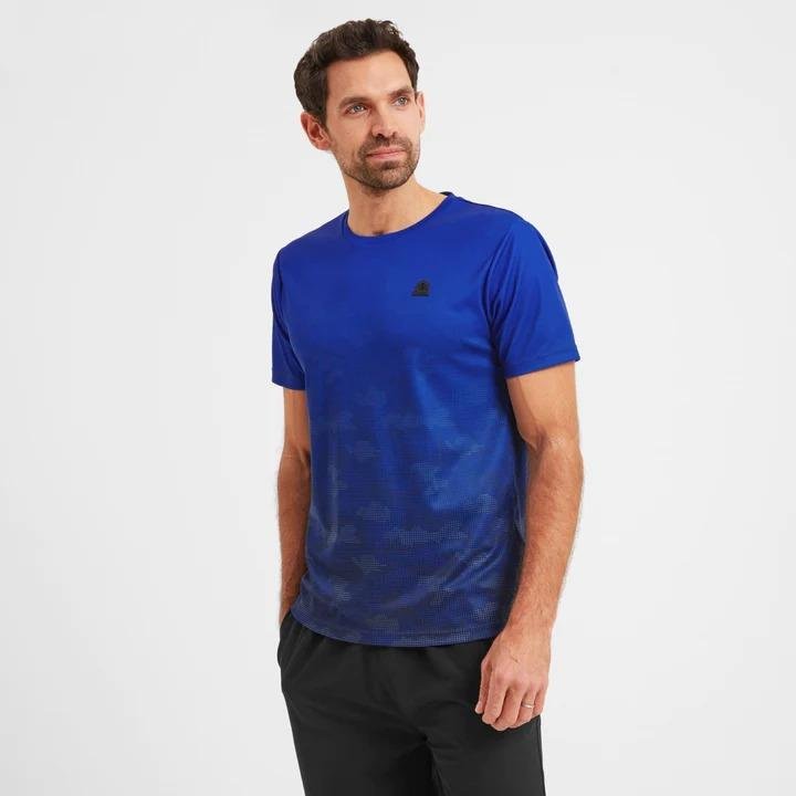 TOG24 Kildwick Mens Tech T-Shirt - Sapphire Blue Dot Camo - Beales department store