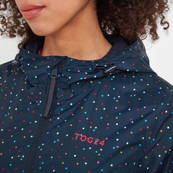 TOG24 Kilnsey Womens Waterproof Jacket - Dark Indigo Confetti Spot - Beales department store