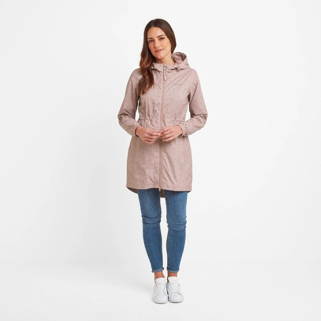 Tog24 Kilnsey Womens Waterproof Jacket - Faded Pink Spot - Beales department store