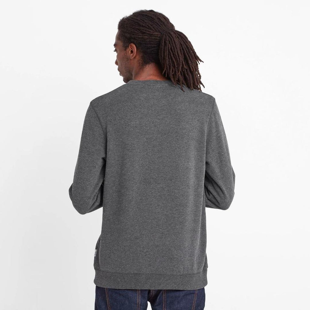 Tog24 Mellor Mens Sweat - Dark Grey Marl - Beales department store