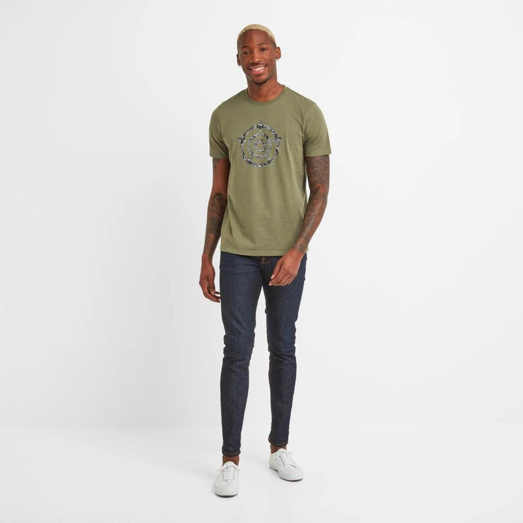 Tog24 Miller Mens T-shirt - Light Khaki - Beales department store