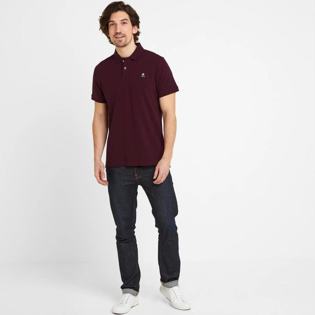 Tog24 Percy Mens Pique Polo Shirt - Deep Port - Beales department store