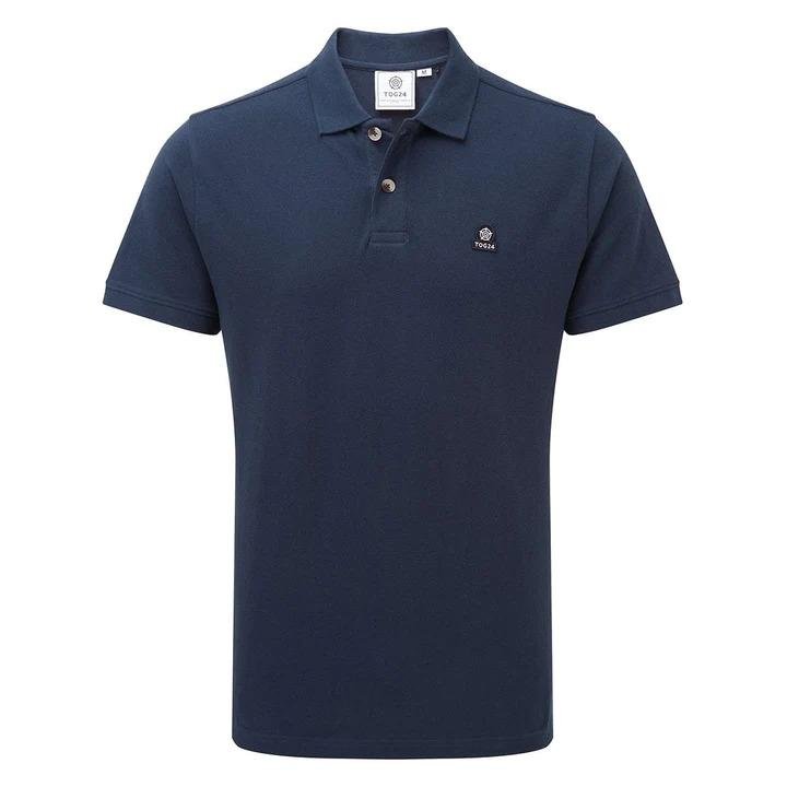 TOG24 Percy Mens Pique Polo Shirt - Denim - Beales department store