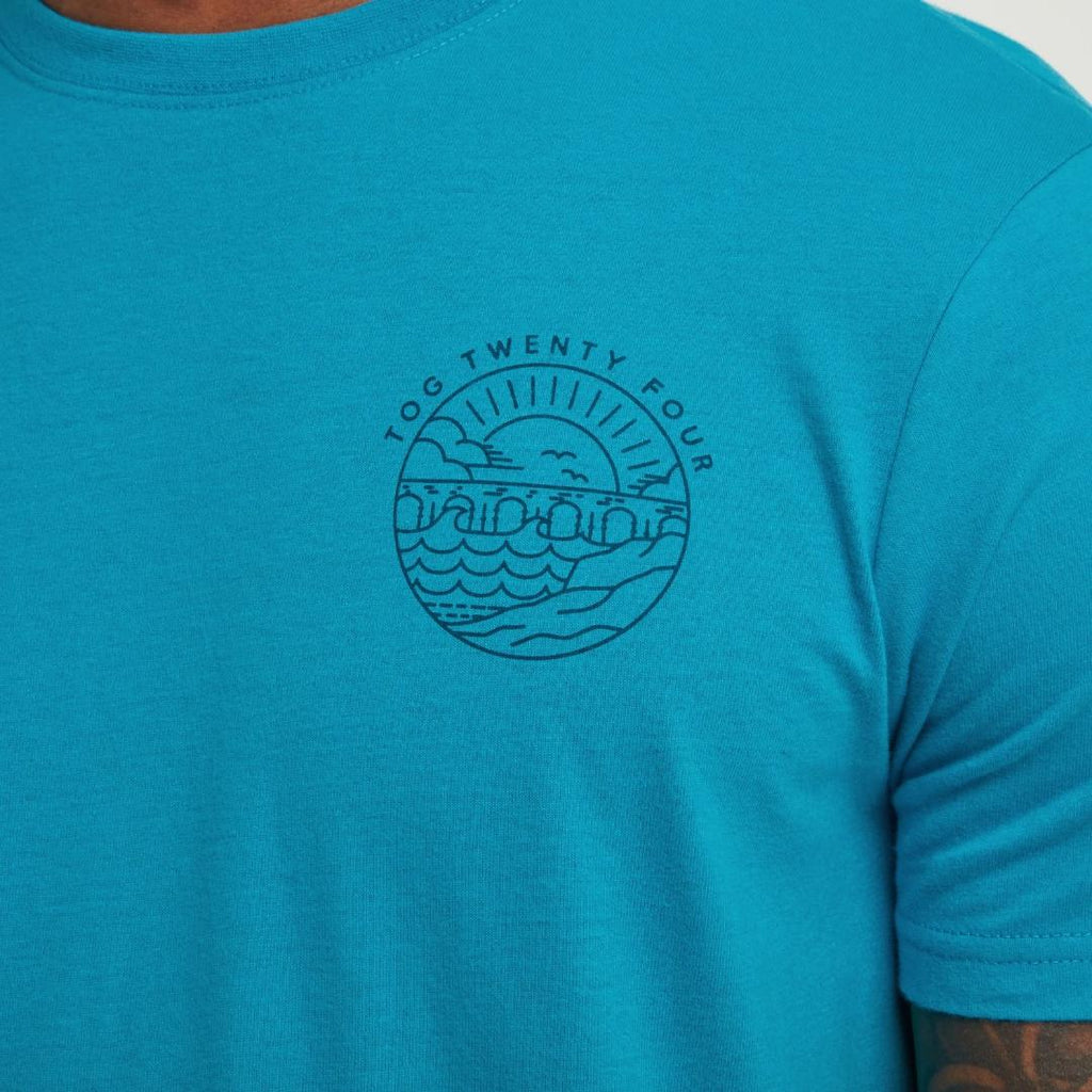 Tog24 Peterson Mens T-shirt - Light Turquoise - Beales department store